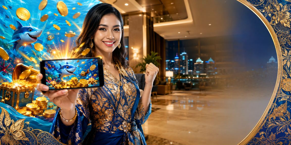 Permainan memancing dalam talian dengan latar batik Selangor yang meriah